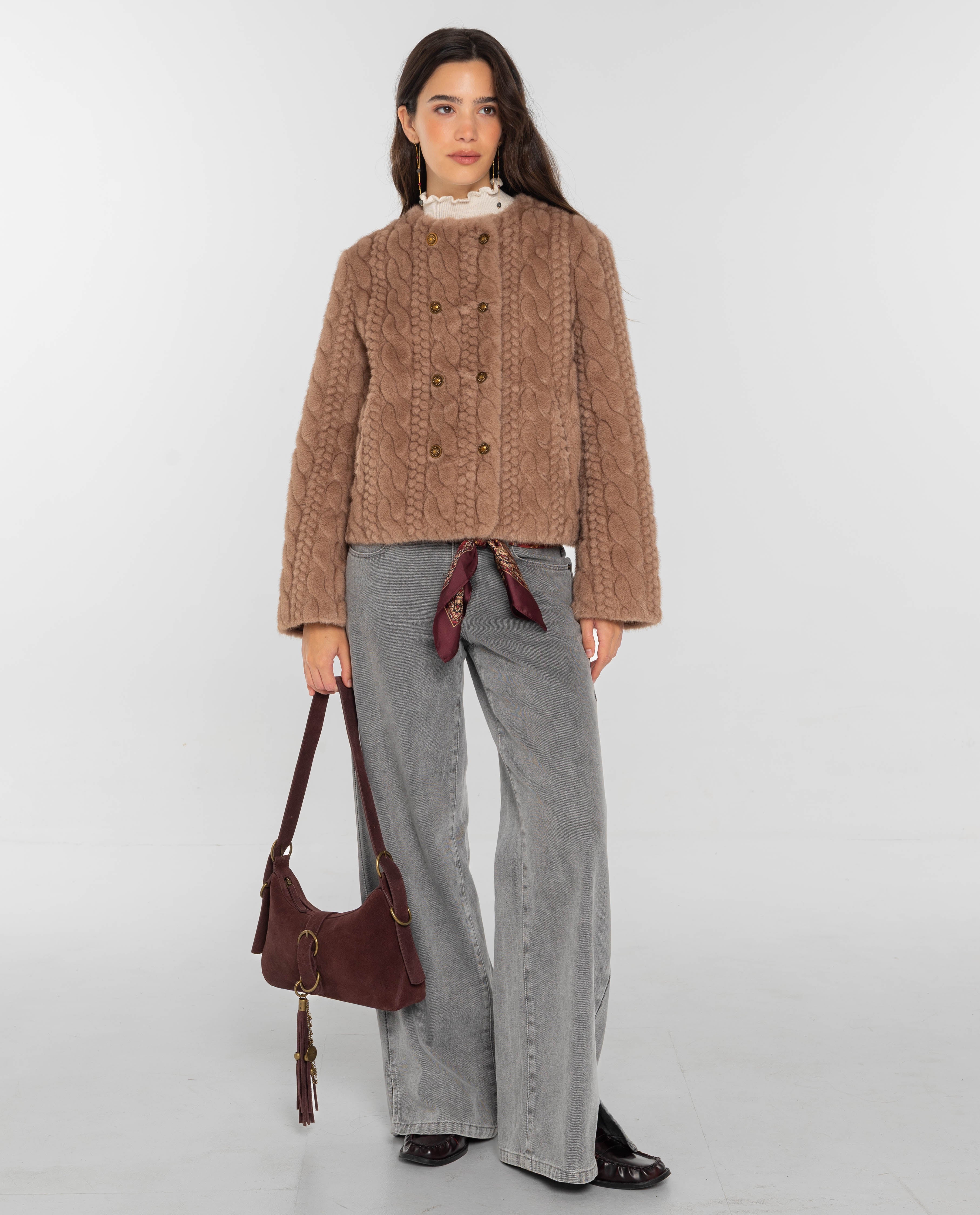 CHAQUETA JUST ENOUGH · MARRÓN - Image 11
