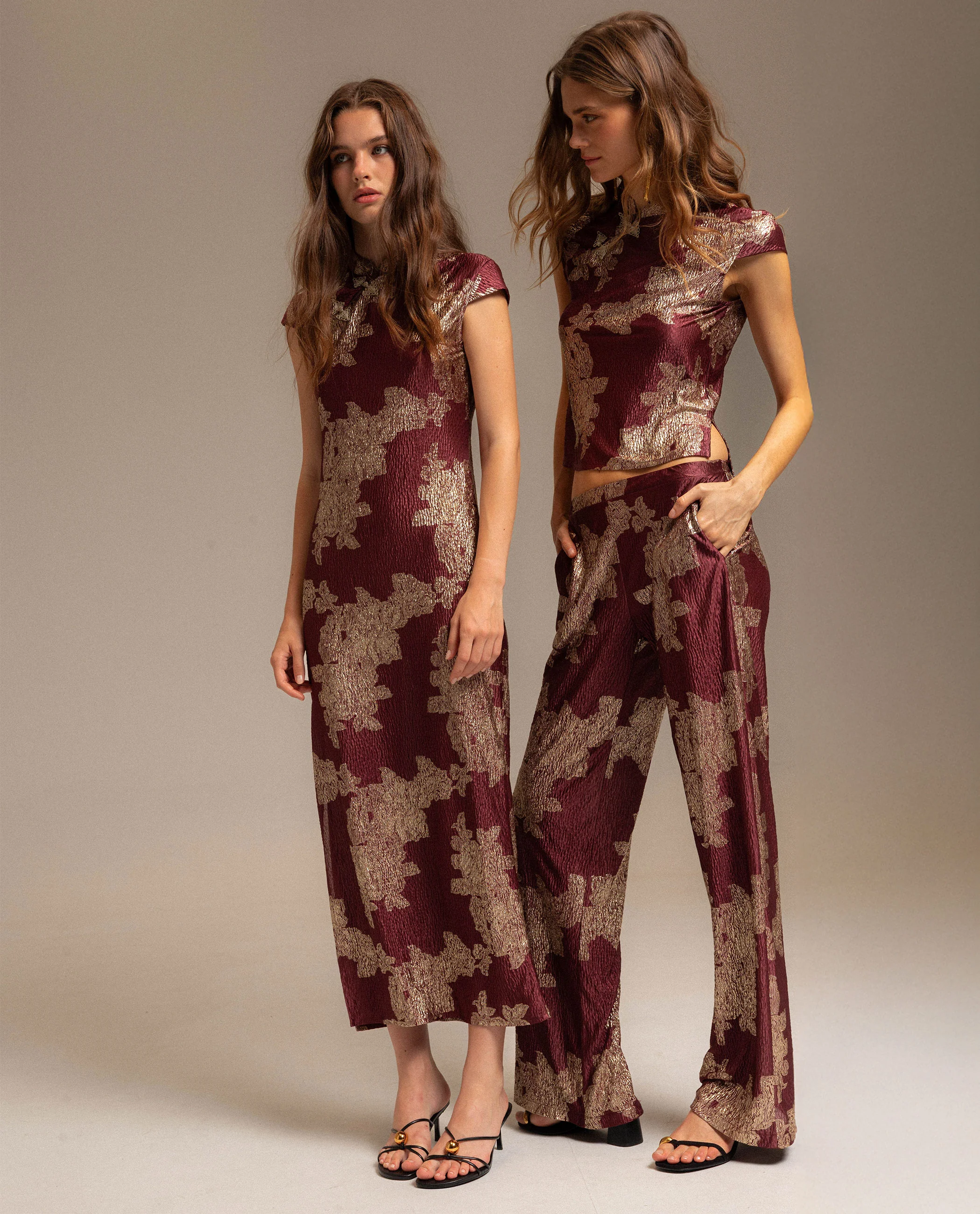 PANTALÓN RUBY BLOOM · BURDEOS - Image 9