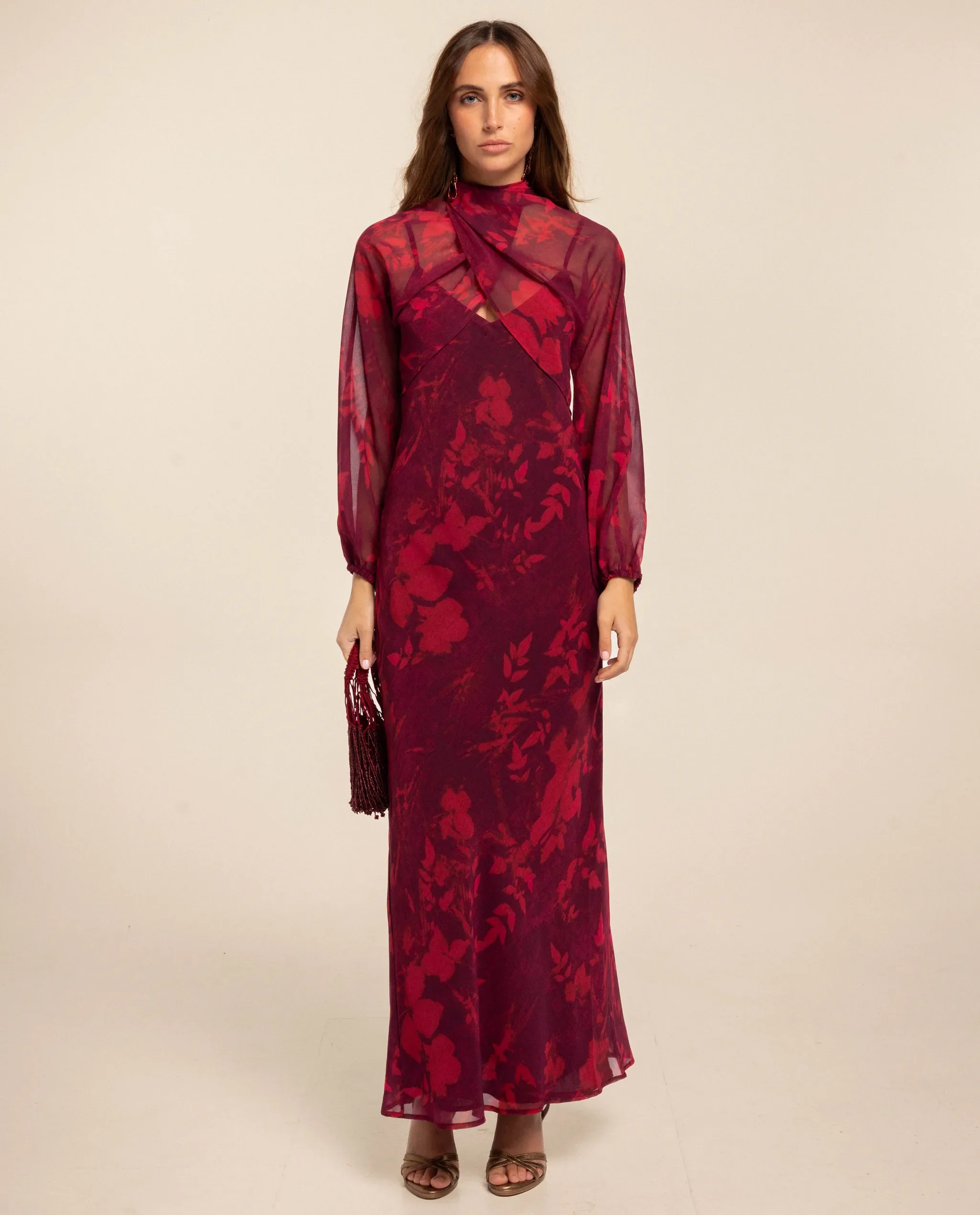 VESTIDO ADELA · GRANATE - Image 5