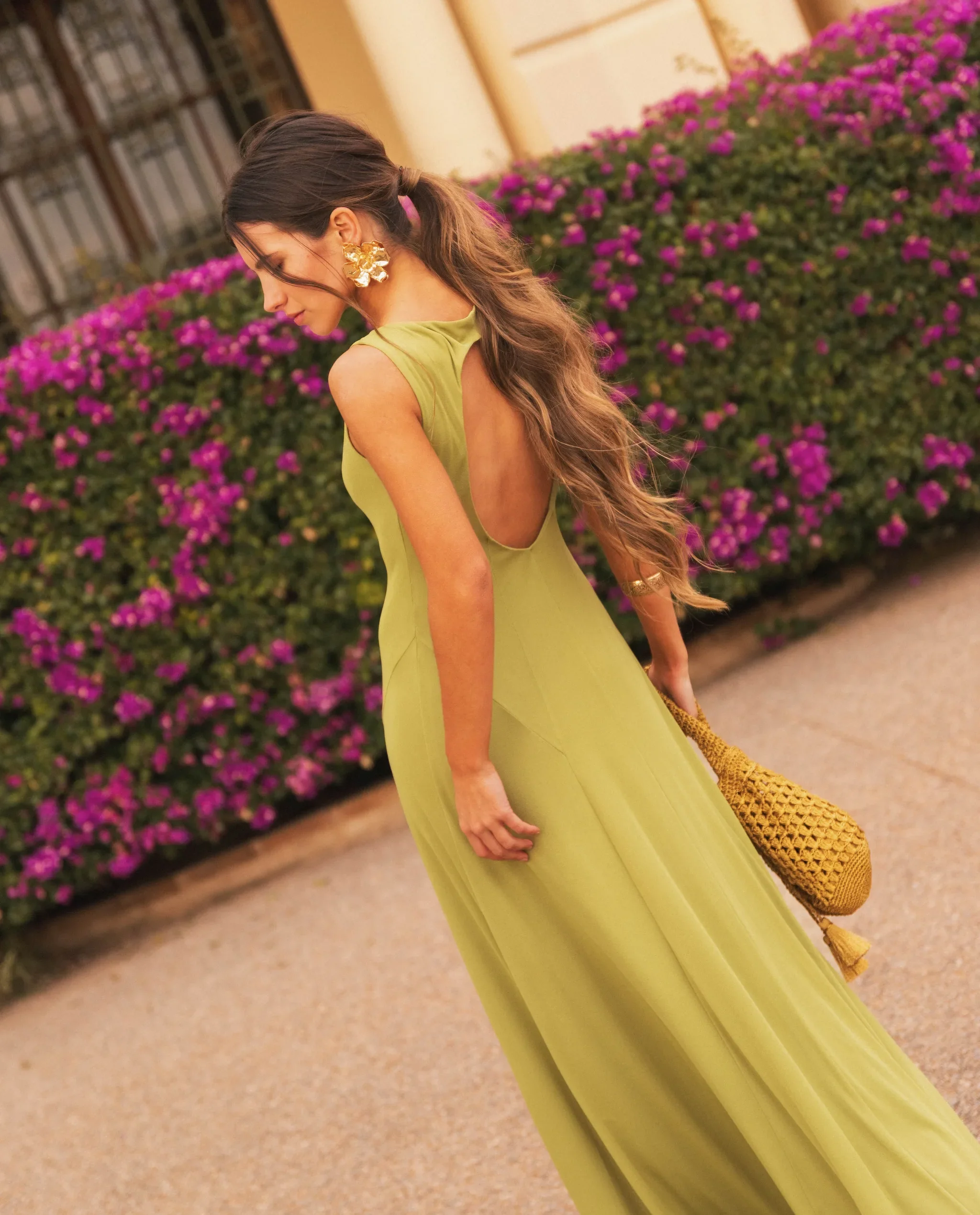 VESTIDO BERTA  · VERDE - Image 2