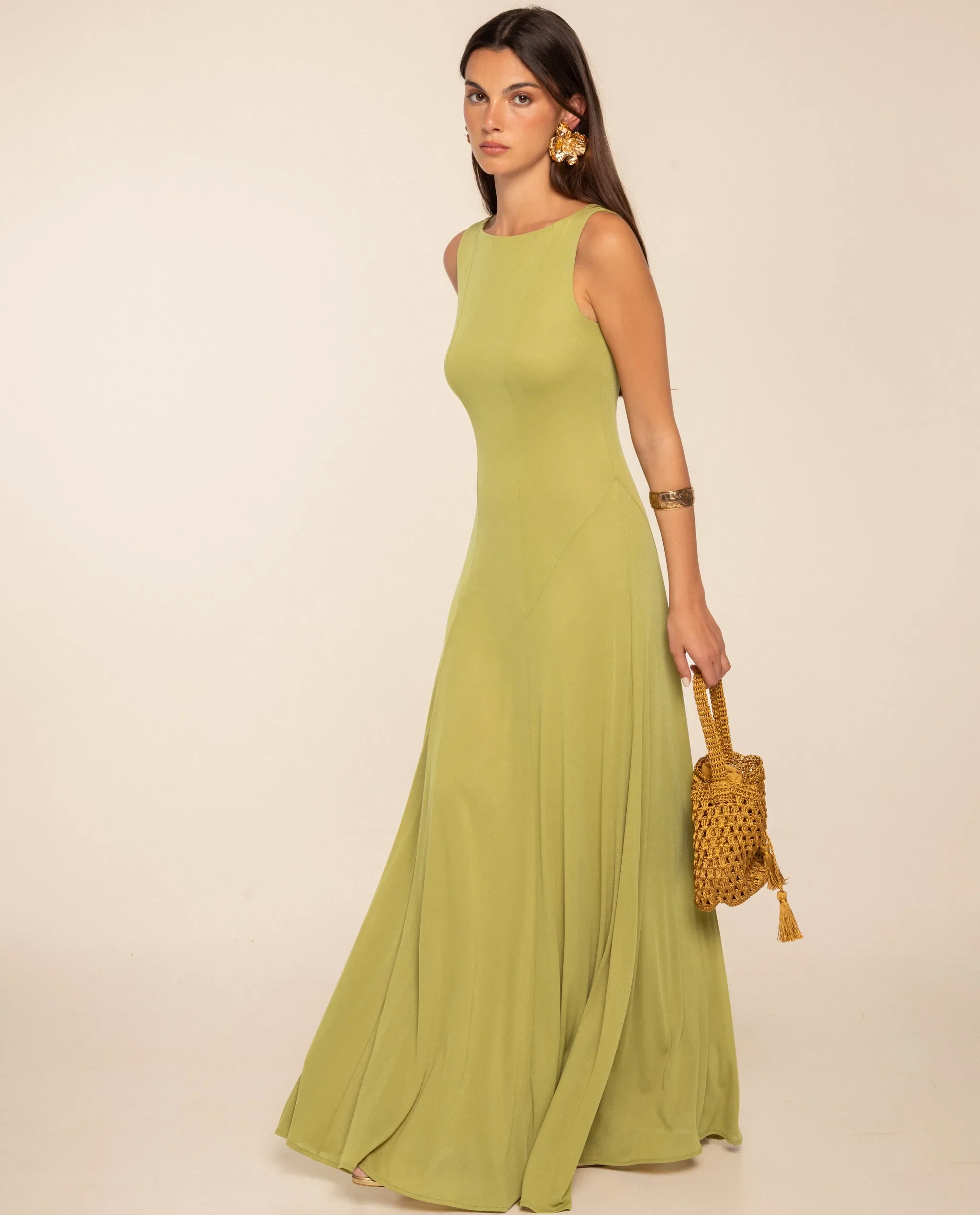VESTIDO BERTA  · VERDE - Image 7