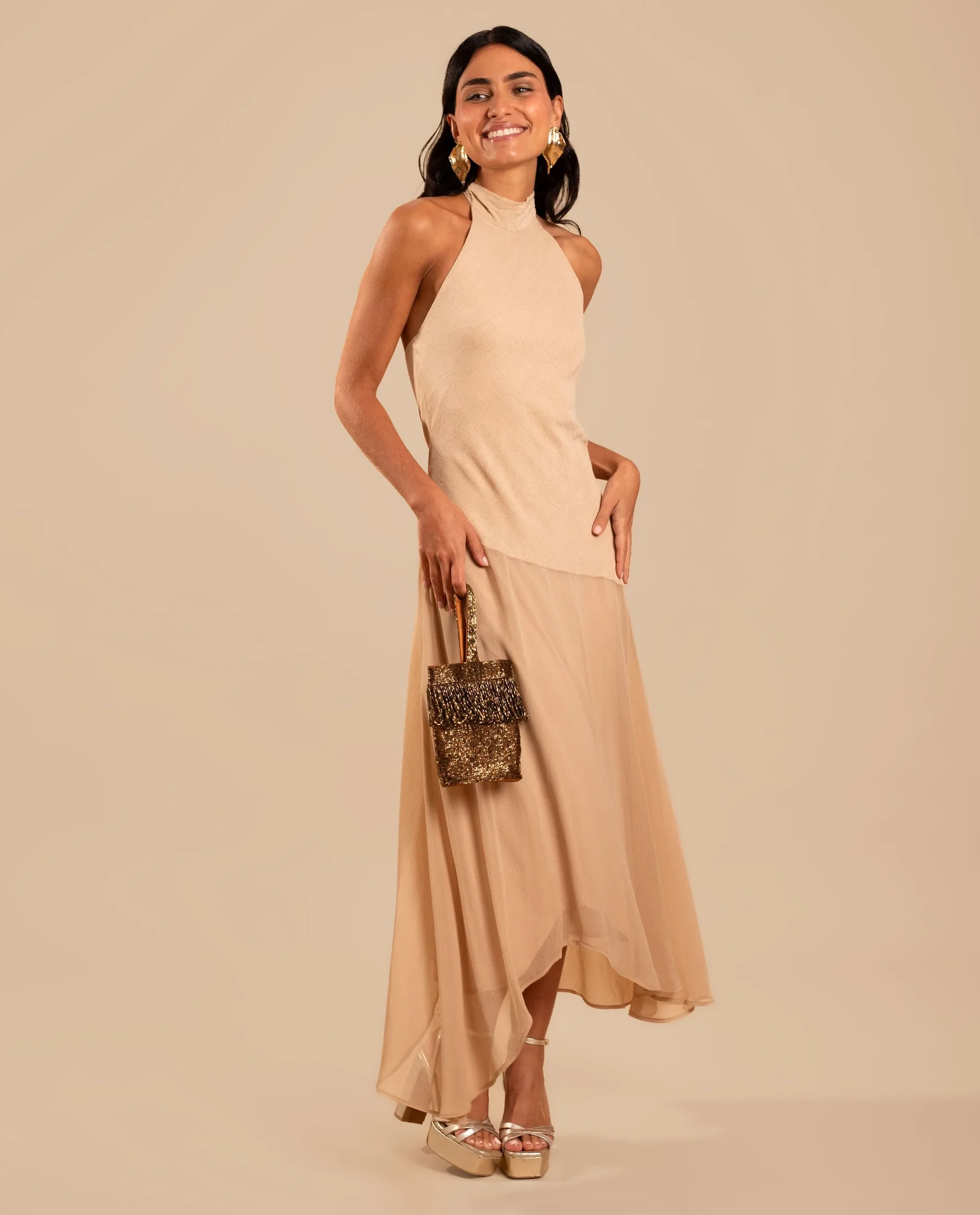 VESTIDO ONA · BEIGE - Image 4
